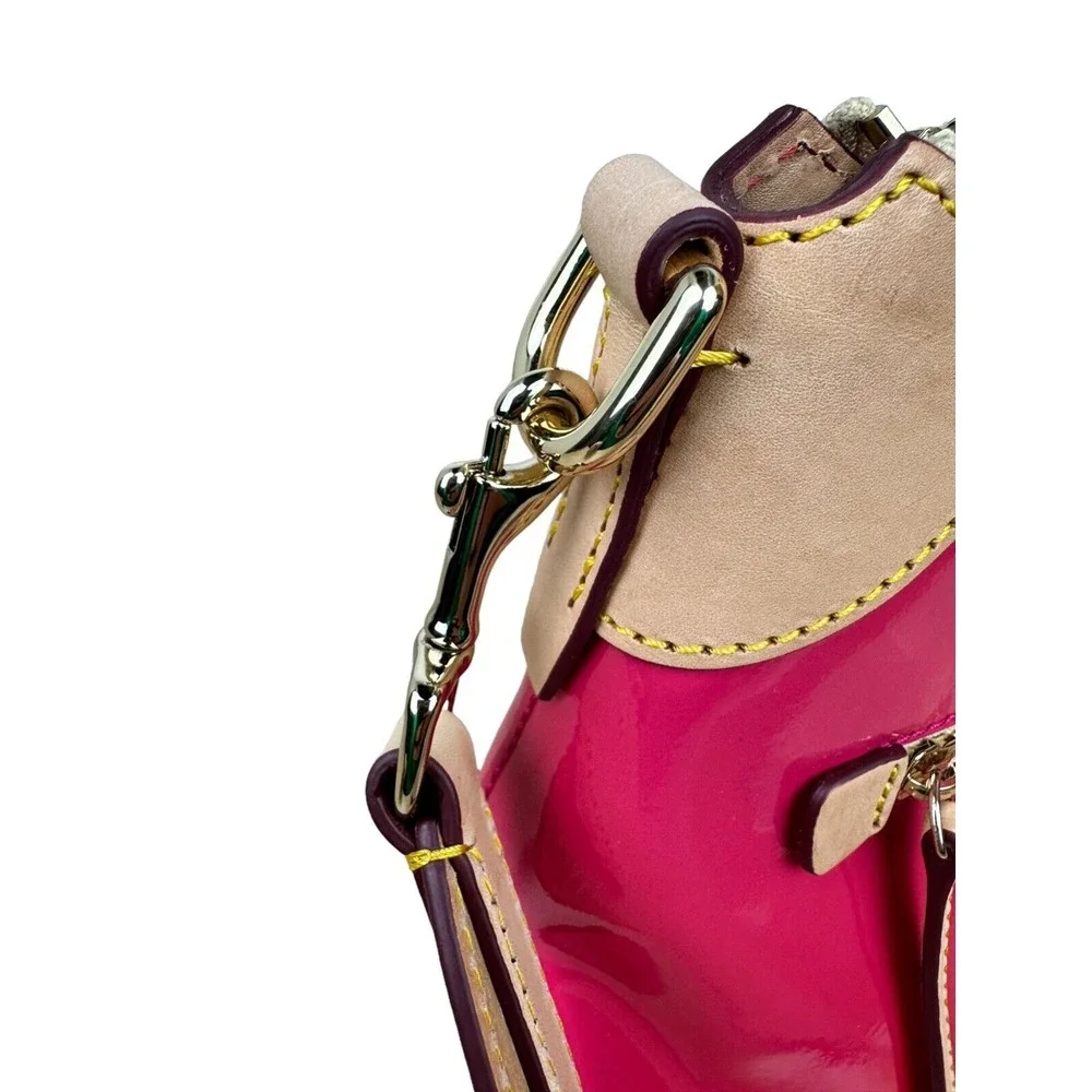 Dooney & Bourke Pink‎ Patent Leather Small Hobo Bag